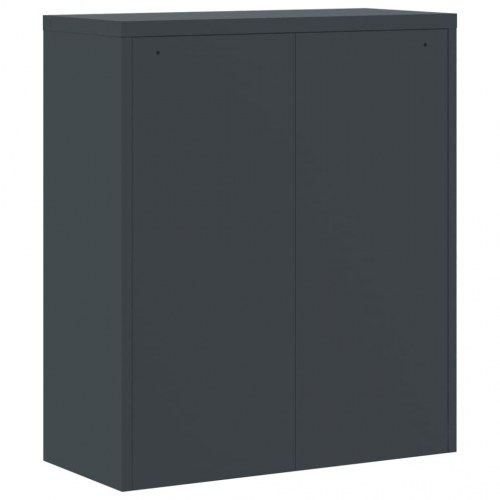 Arkivskab 90x40x105 cm stål antracitgrå