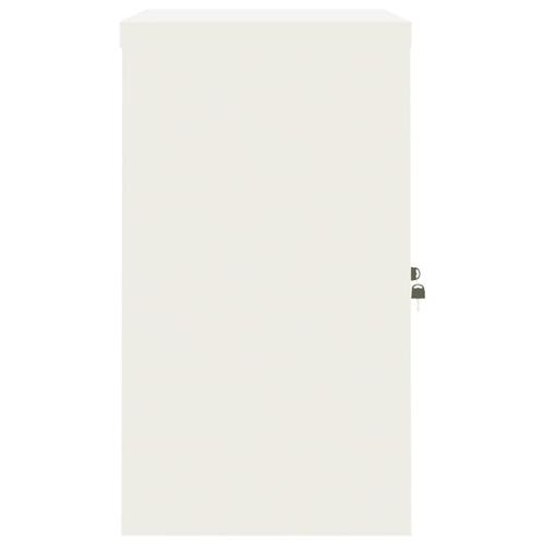 Arkivskab 90x40x70 cm stål hvid