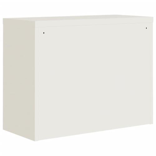 Arkivskab 90x40x70 cm stål hvid