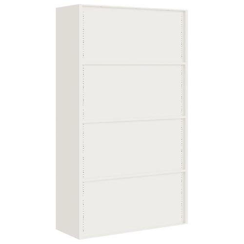 Arkivskab 105x40x180 cm stål hvid