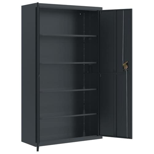 Arkivskab 105x40x180 cm stål antracitgrå