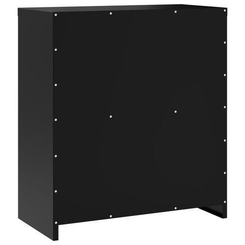 Arkivskab 79x40x90 cm stål sort