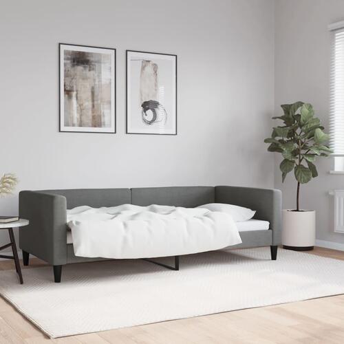 Daybed 90x190 cm stof mørkegrå