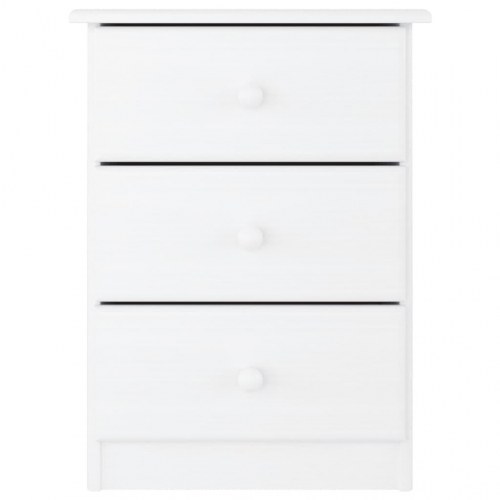 Sengebord ALTA 41 × 35 × 55,5 cm i massivt fyrretræ - hvid