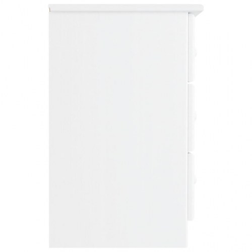 Sengebord ALTA 41 × 35 × 55,5 cm i massivt fyrretræ - hvid