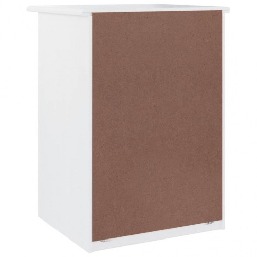 Sengebord ALTA 41 × 35 × 55,5 cm i massivt fyrretræ - hvid