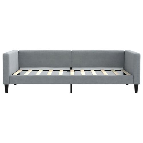 Daybed 90x190 cm stof lysegrå