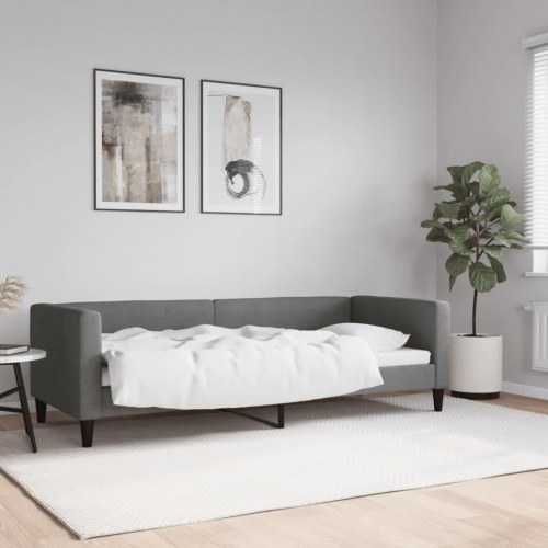 Daybed 80×200 cm i stof - mørkegrå sovesofa