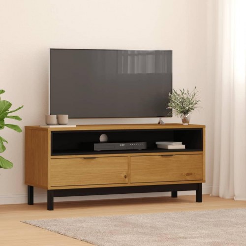 Tv-bord FLAM i massivt fyrretræ - 110 × 40 × 50 cm