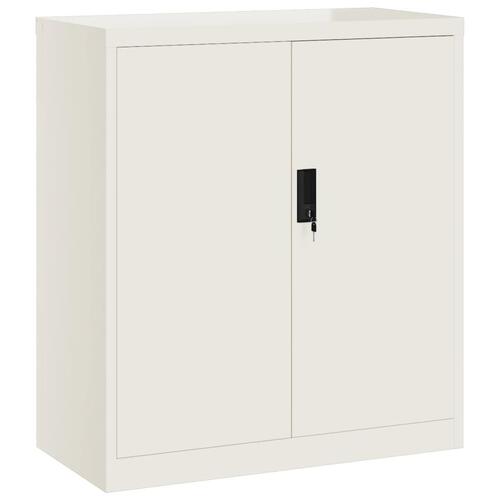 Arkivskab 79x40x90 cm stål hvid