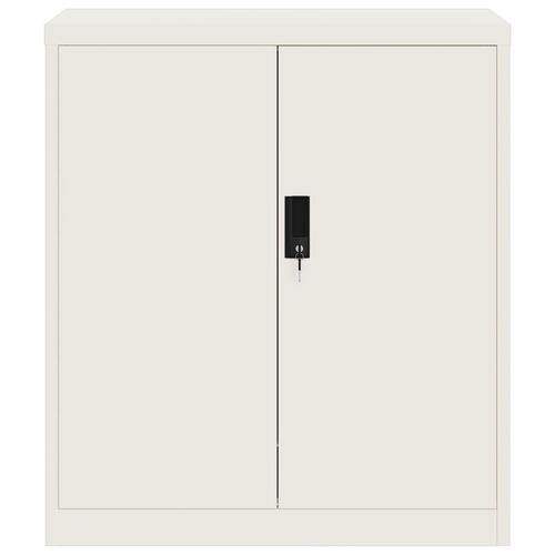 Arkivskab 79x40x90 cm stål hvid