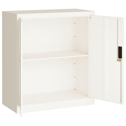 Arkivskab 79x40x90 cm stål hvid