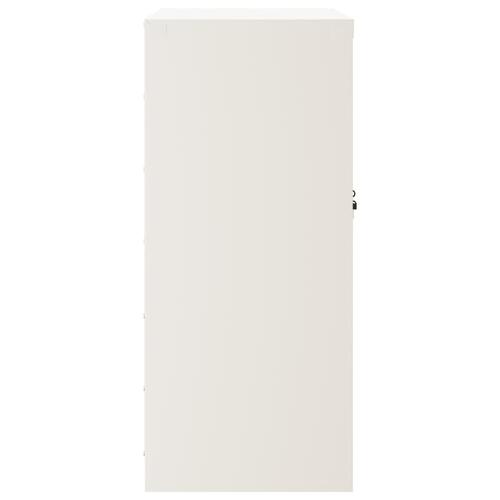 Arkivskab 79x40x90 cm stål hvid