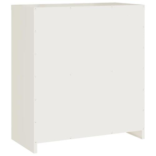 Arkivskab 79x40x90 cm stål hvid
