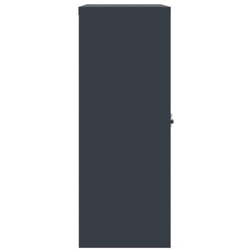 Arkivskab 90x40x105 cm stål antracitgrå
