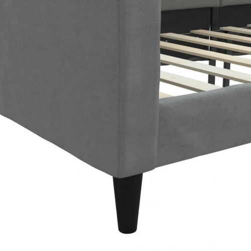 Daybed 90x200 cm stof mørkegrå