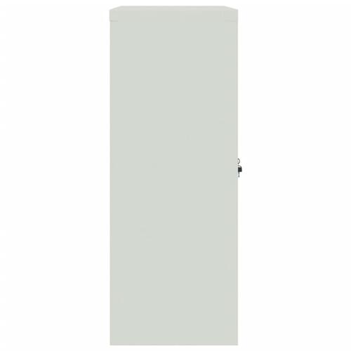 Arkivskab 90x40x105 cm stål lysegrå og blå