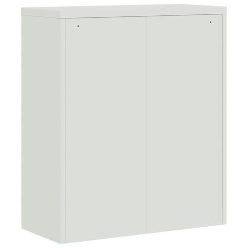 Arkivskab 90x40x105 cm stål lysegrå og blå