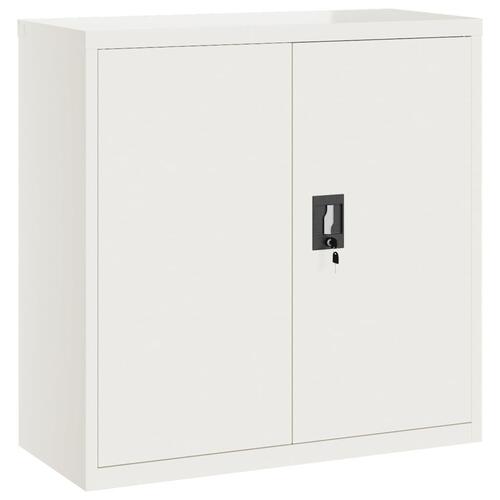 Arkivskab 90x40x90 cm stål hvid