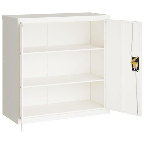 Arkivskab 90x40x90 cm stål hvid