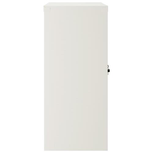Arkivskab 90x40x90 cm stål hvid