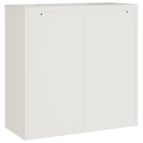 Arkivskab 90x40x90 cm stål hvid