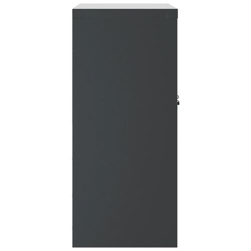 Arkivskab 79x40x90 cm stål antracitgrå