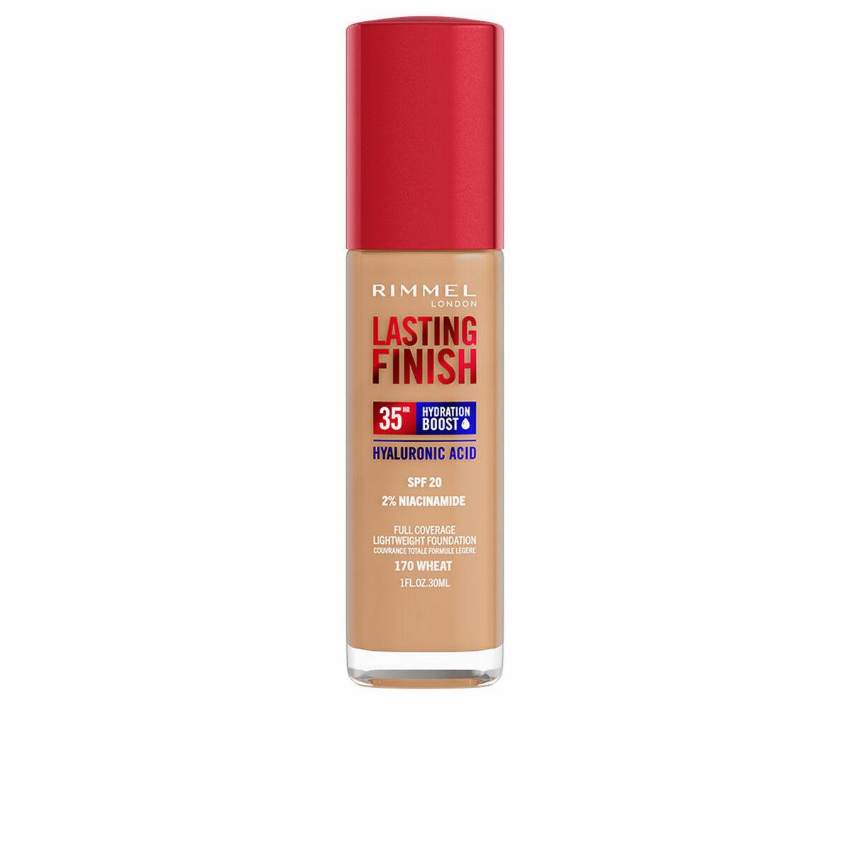 Flydende makeup foundation Rimmel London Lasting Finish Nº 200 Soft Beige Spf 20 30 ml