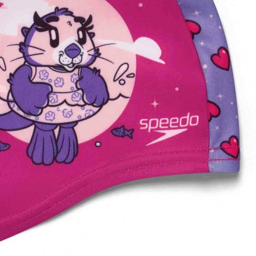 Speedo badehætte junior - pink (polyester, onesize)