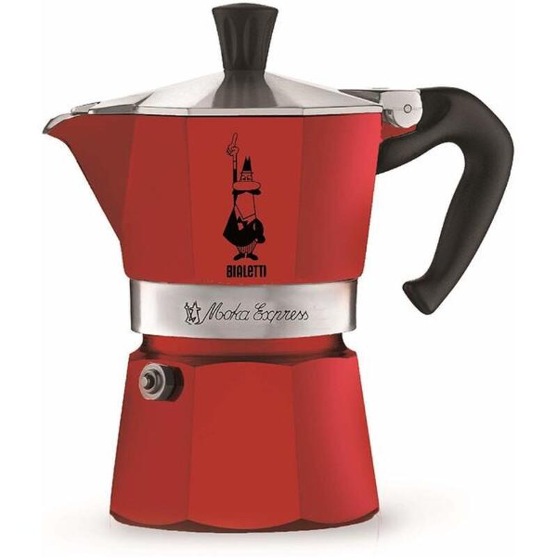 Italiensk Kaffekande Bialetti Moka Rød 3 Skodelice Metal Aluminium (3 enheder)