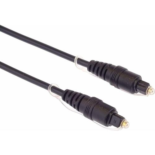 Toslink optisk kabel Sort Stereo (OUTLET A+)