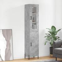 Skab 34,5x34x180 cm konstrueret træ betongrå