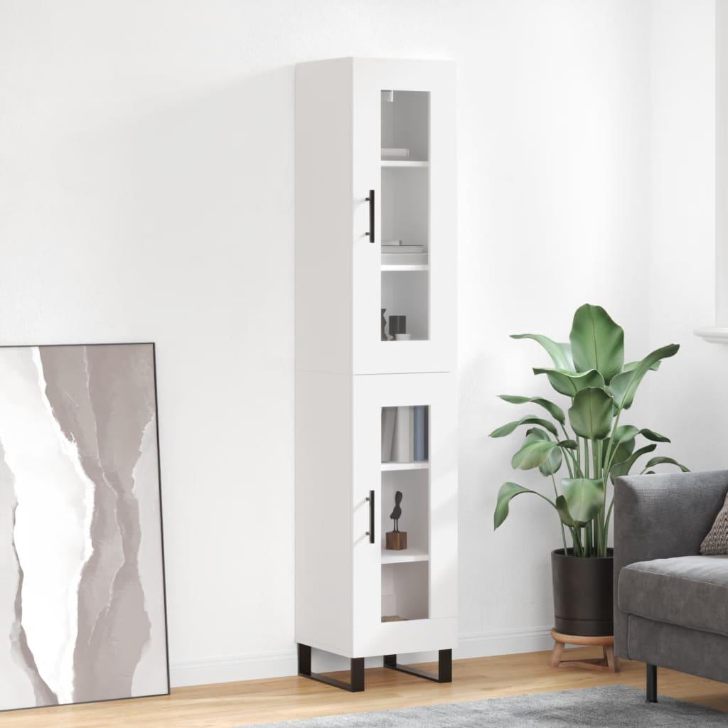Skab 34,5x34x180 cm konstrueret træ hvid