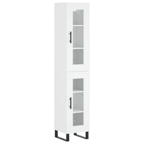 Skab 34,5x34x180 cm konstrueret træ hvid