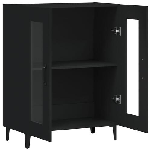 Skænk 69,5x34x90 cm konstrueret træ sort