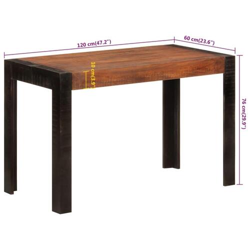 Spisebord 120x60x76 cm massivt mangotræ gyldenbrun