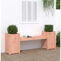 Bænk med plantekasser 180x36x63 cm massivt douglasgran