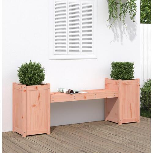 Bænk med plantekasser 180x36x63 cm massivt douglasgran