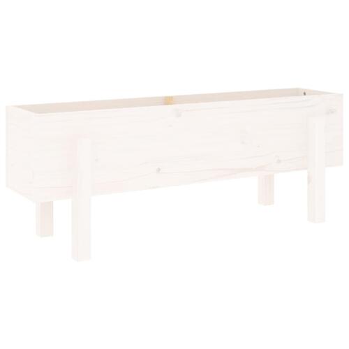 Højbed 101x30x38 cm massivt fyrretræ hvid