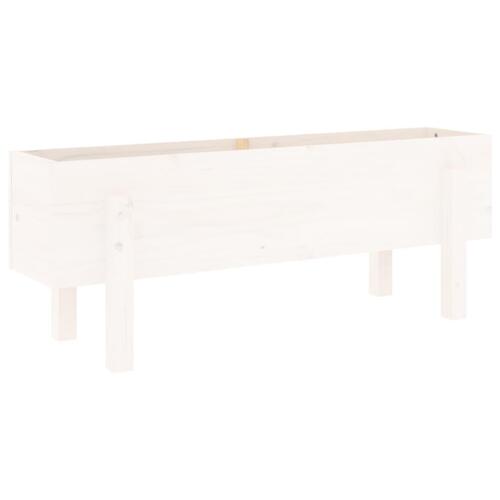 Højbed 101x30x38 cm massivt fyrretræ hvid