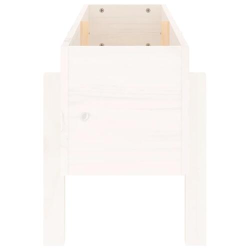 Højbed 101x30x38 cm massivt fyrretræ hvid