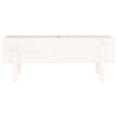Højbed 101x30x38 cm massivt fyrretræ hvid