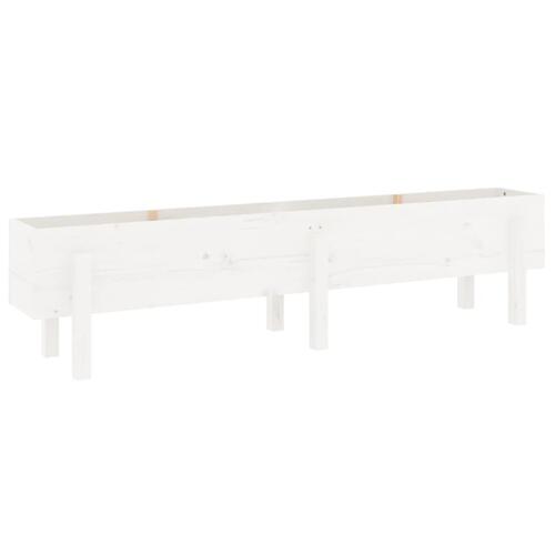 Højbed 160x30x38 cm massivt fyrretræ hvid