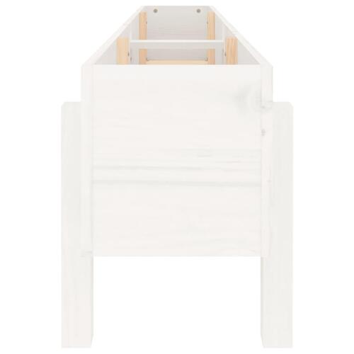 Højbed 160x30x38 cm massivt fyrretræ hvid