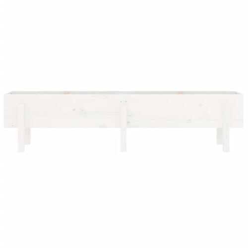 Højbed 160x30x38 cm massivt fyrretræ hvid