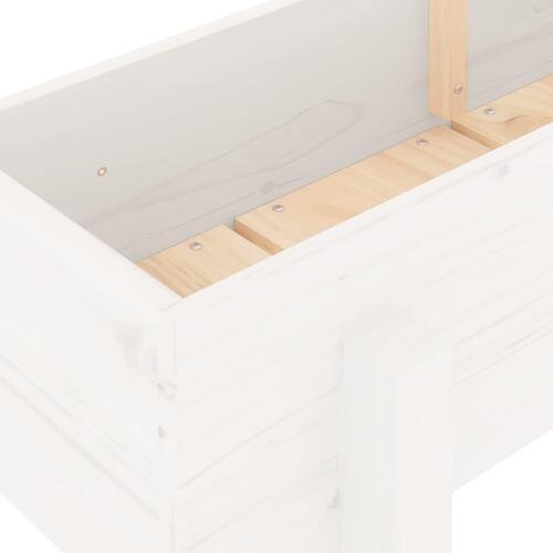 Højbed 160x30x38 cm massivt fyrretræ hvid