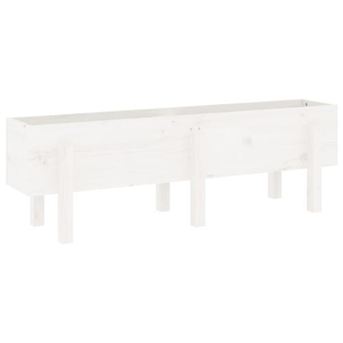 Højbed 121x30x38 cm massivt fyrretræ hvid