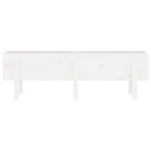 Højbed 121x30x38 cm massivt fyrretræ hvid