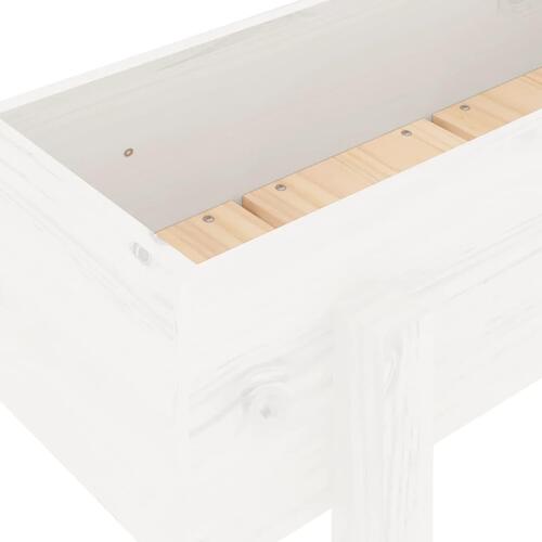 Højbed 121x30x38 cm massivt fyrretræ hvid