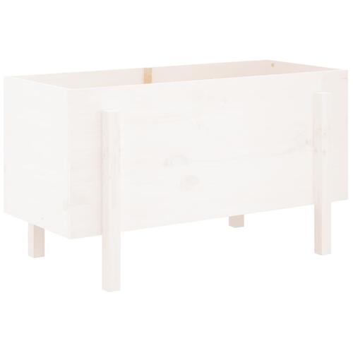Højbed 101x50x57 cm massivt fyrretræ hvid